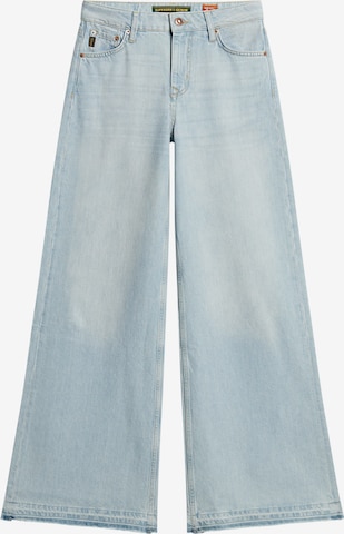 Superdry Wide leg Jeans in Blauw: voorkant