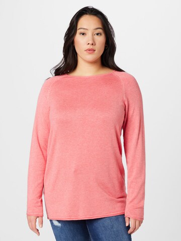 ONLY Carmakoma Pullover in Pink: predná strana