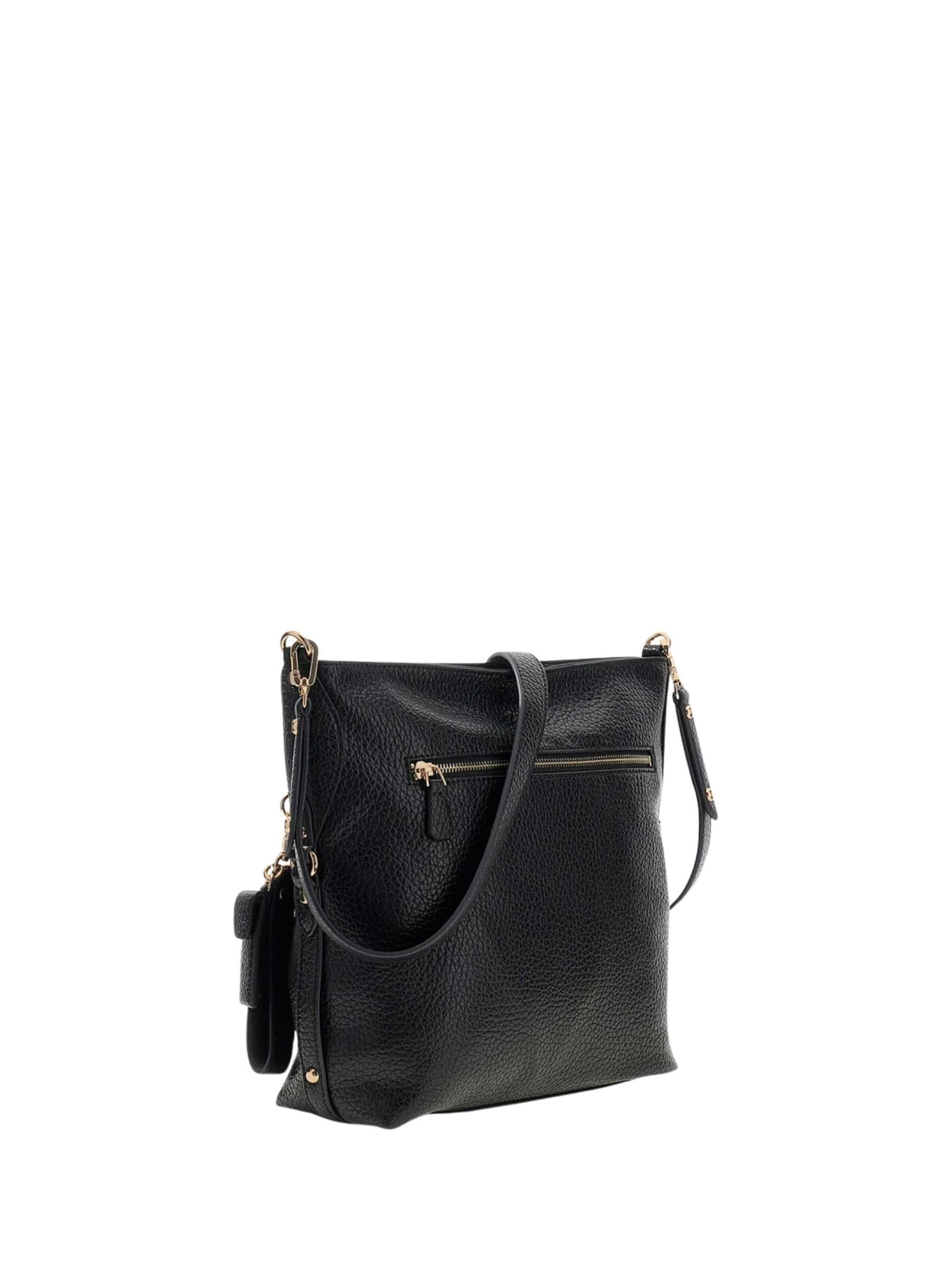 GUESS Torebka 'Guess Sacs à main Silvye Bucket Black' w kolorze czarny