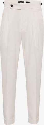 Regular Pantalon à plis Antioch en blanc : devant