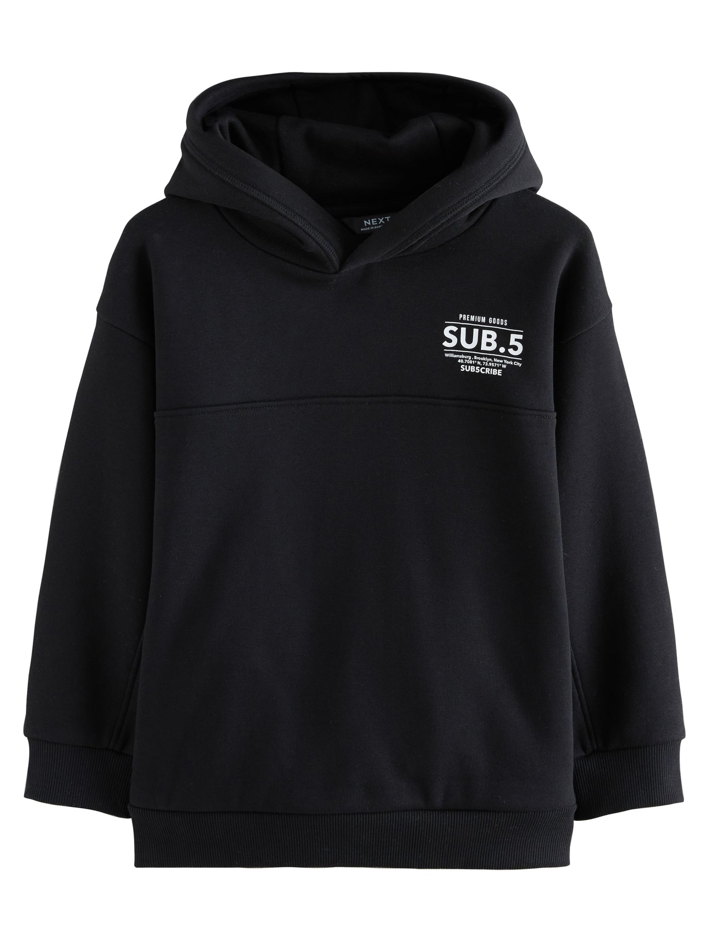 juoda Next Megztinis be užsegimo: priekis