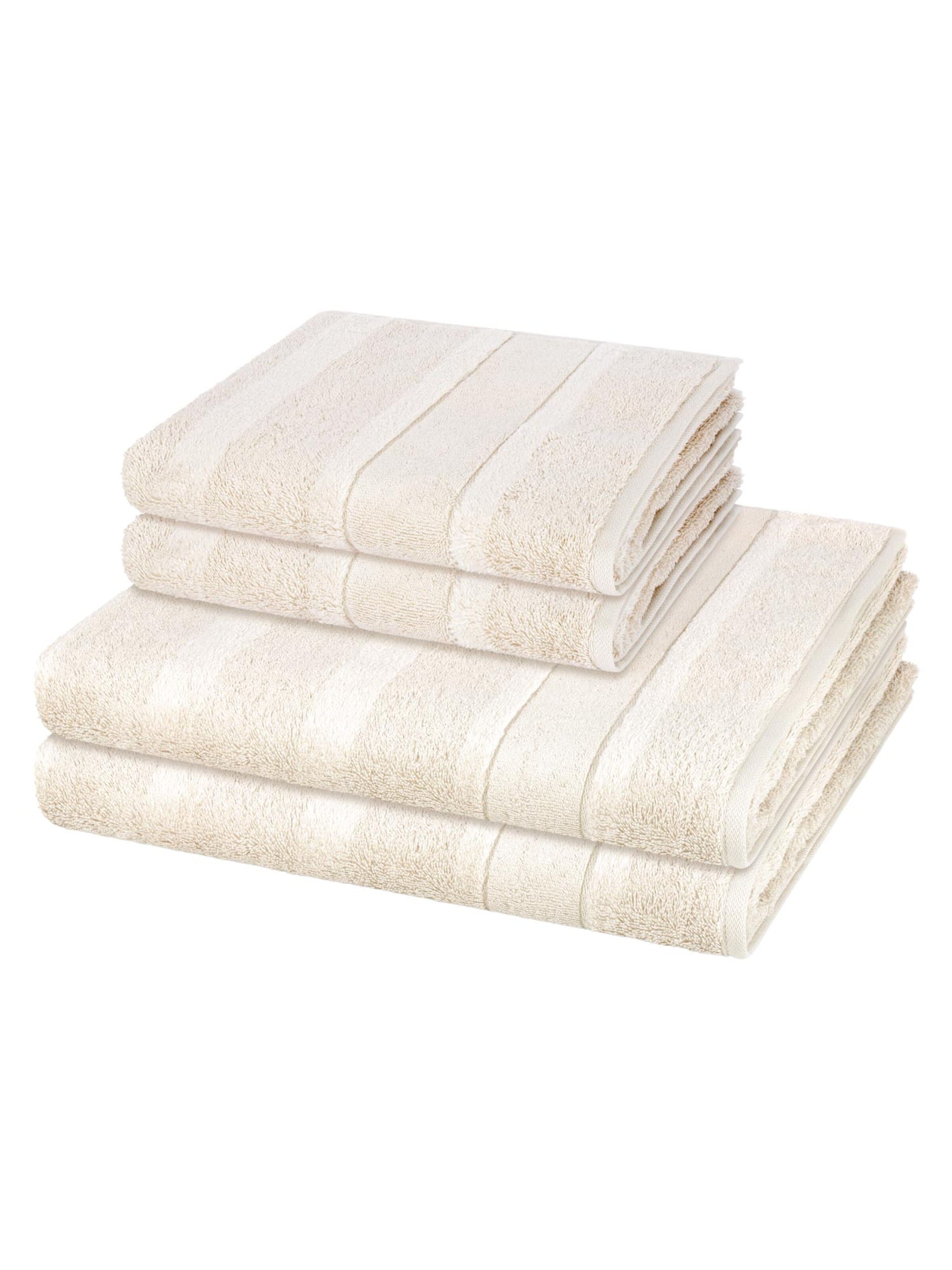 Cawö Towel 'Noblesse' in Beige: front