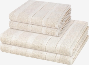 Cawö Towel 'Noblesse' in Beige: front