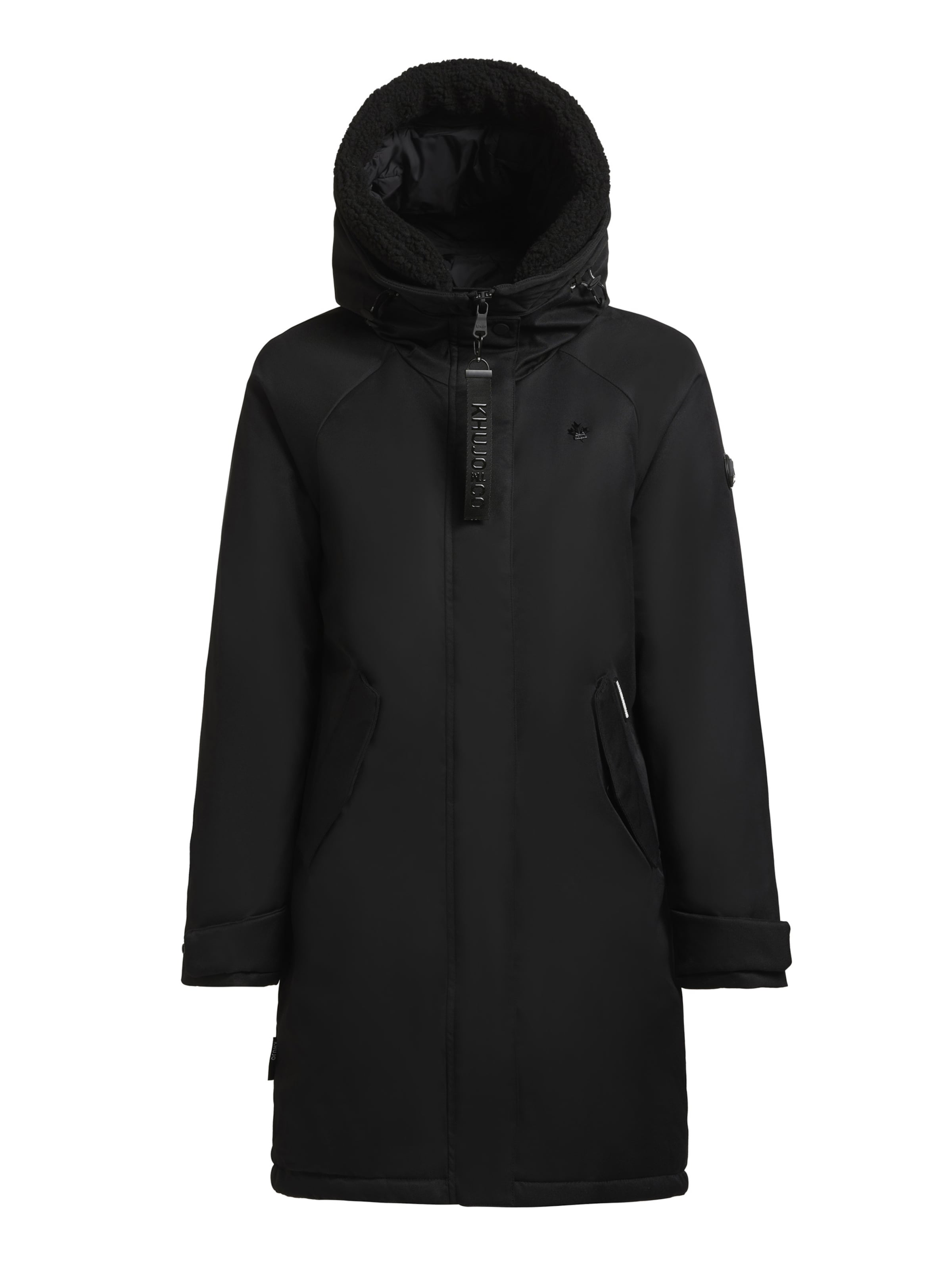 khujo Winter coat ' SEMIE2 ' in Black: front