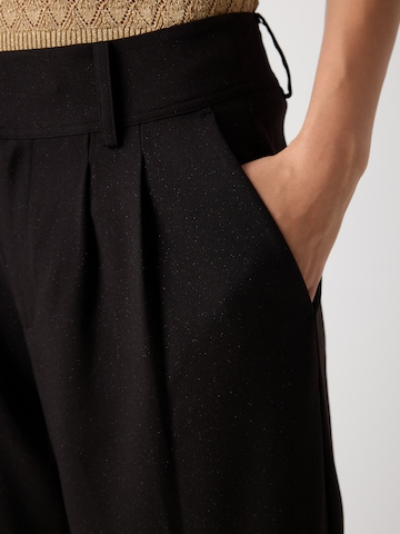 MOS MOSH Wide leg Pleat-front trousers 'MMEvie Bellevue' in Black