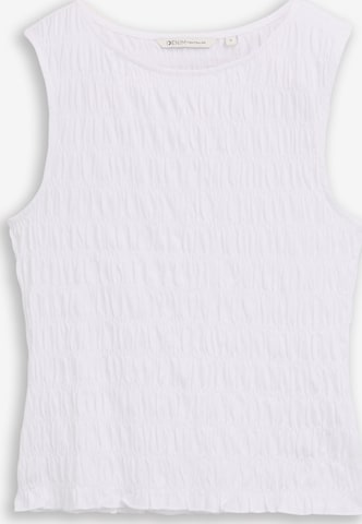 Haut TOM TAILOR DENIM en blanc : devant