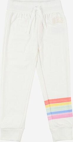 GAP Tapered Broek in Wit: voorkant