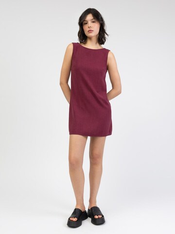 BROKE + SCHÖN Sommerkleid 'Rückenfreies Minikleid aus Leinen-Mix'‌‌‌‌‌‌‌‌‌ in Rot