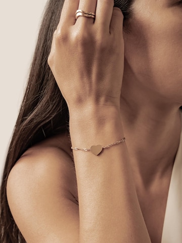 Hey Happiness - Pulsera 'Minimalist Heart Charm' en oro