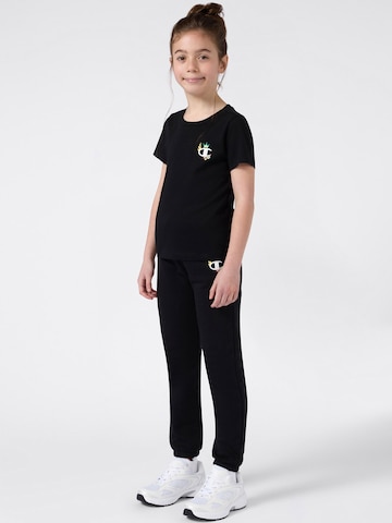 juoda Champion Authentic Athletic Apparel Marškinėliai