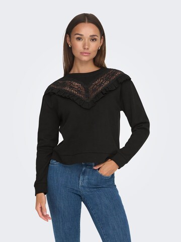 JDYSweater majica 'GINA' - crna boja: prednji dio