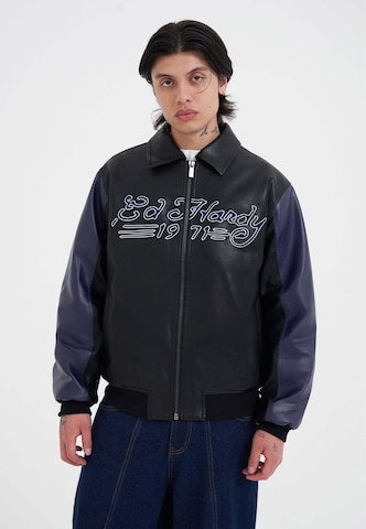 Ed Hardy - Chaqueta de entretiempo 'Dead Or Alive' en negro: frente