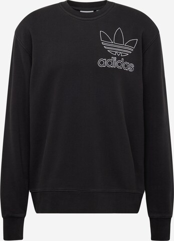 ADIDAS ORIGINALS Sweatshirt in Zwart: voorkant