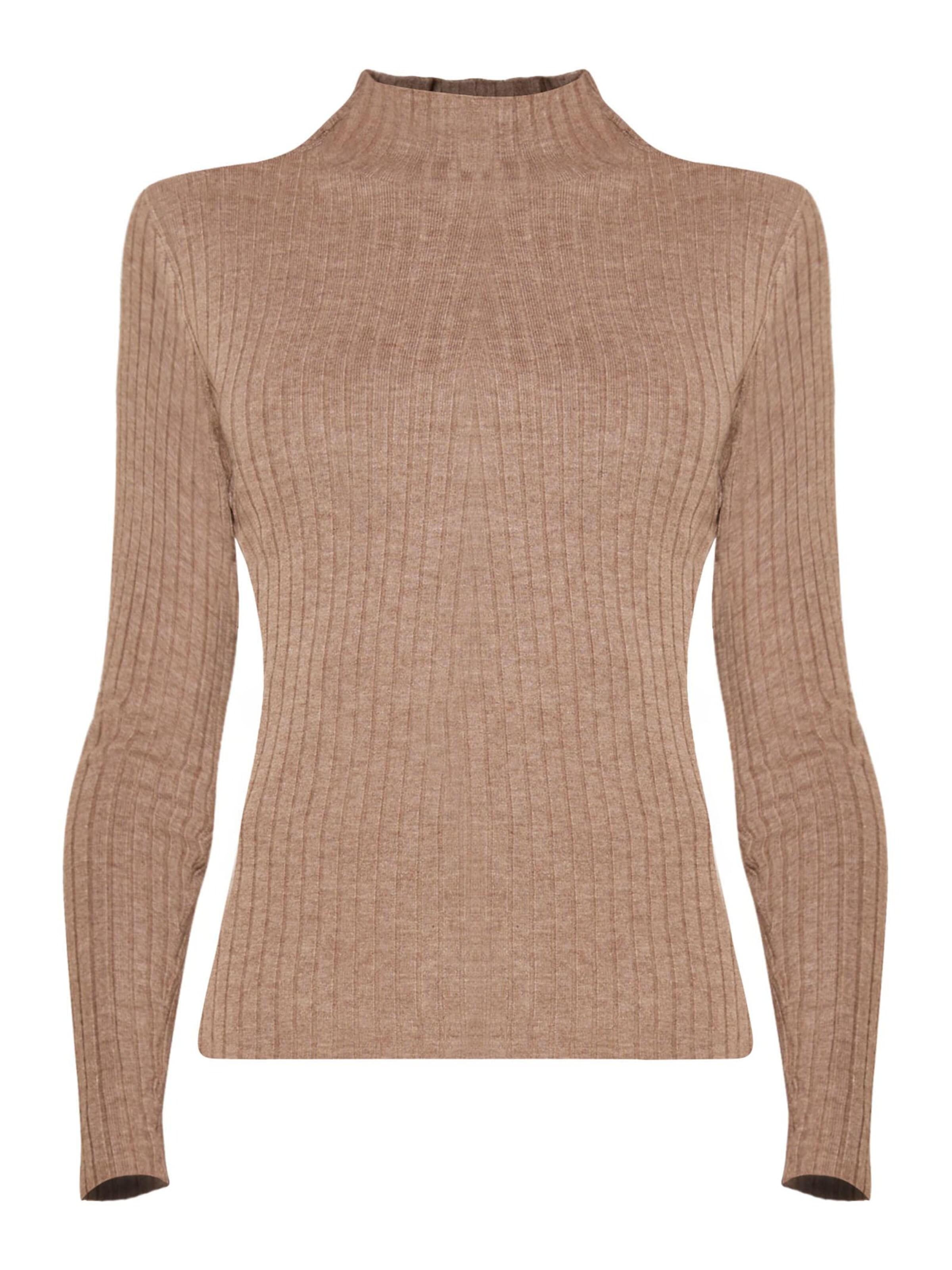 TOOche Sweater 'Pulli Gerippt' in Beige: front