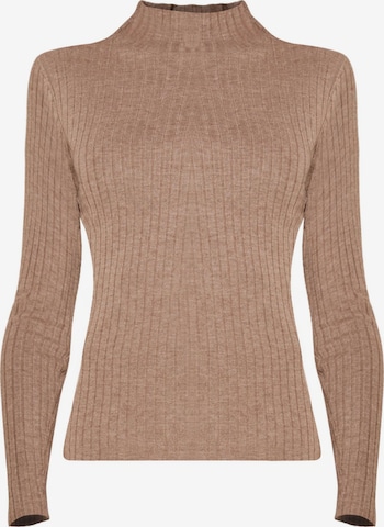 TOOche Sweater 'Pulli Gerippt' in Beige: front