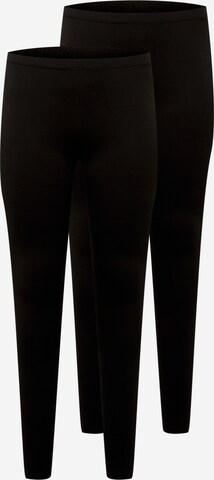 PIECES Curve Leggings 'MAJA' in Black: front