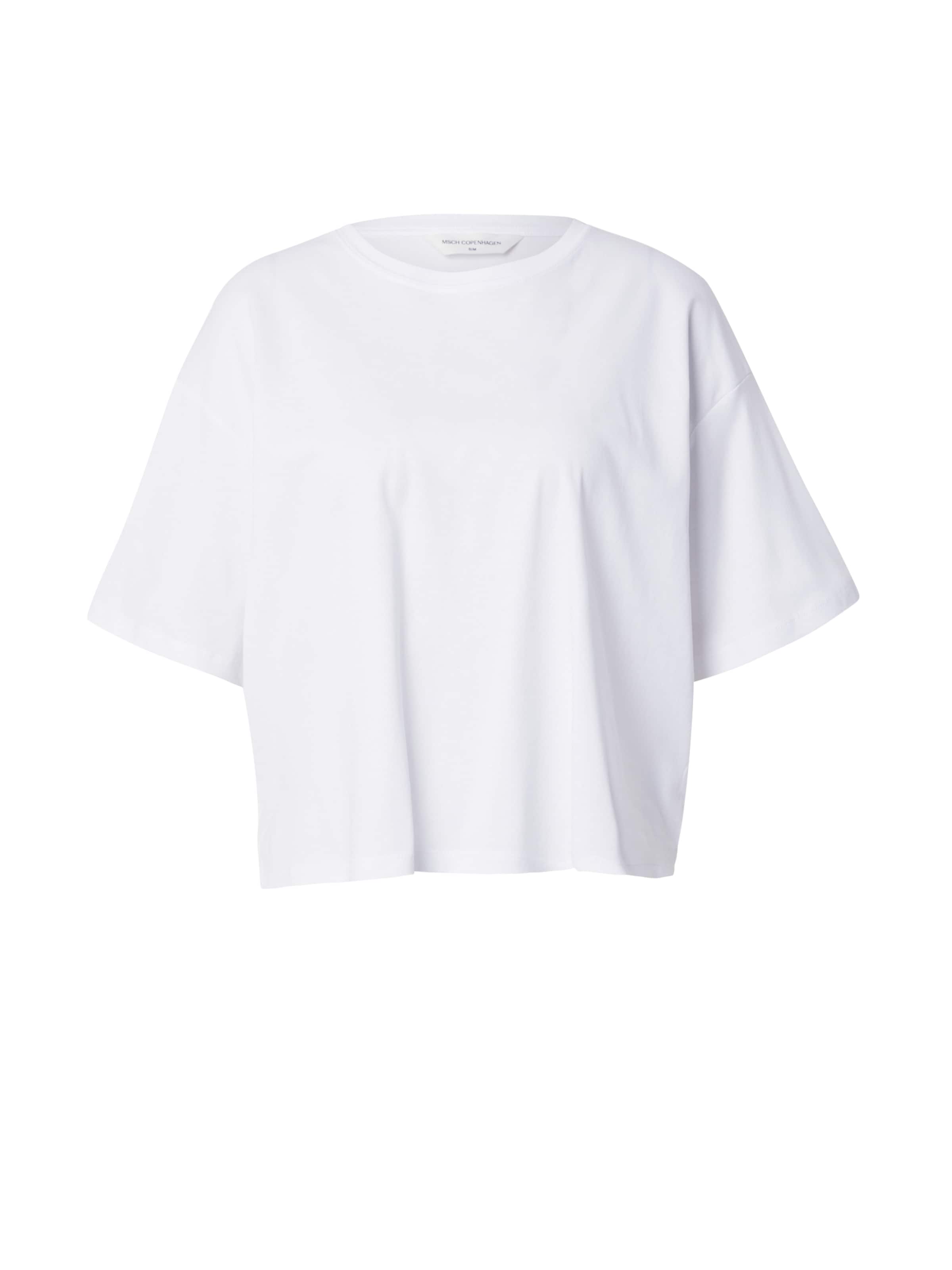 MSCH COPENHAGEN Тениска 'Moa Melea' в бяло: отпред