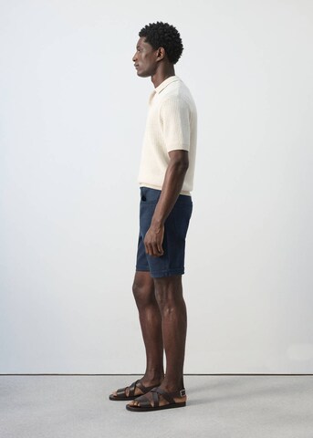 MANGO MAN Slimfit Shorts 'Nepto' in Blau