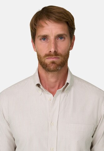 Chemise Boggi Milano en beige : devant