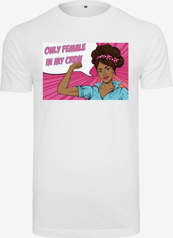 Merchcode T-shirt 'Only Female' i vit: framsida