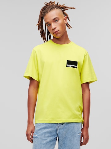 T-Shirt KARL LAGERFELD JEANS en jaune : devant