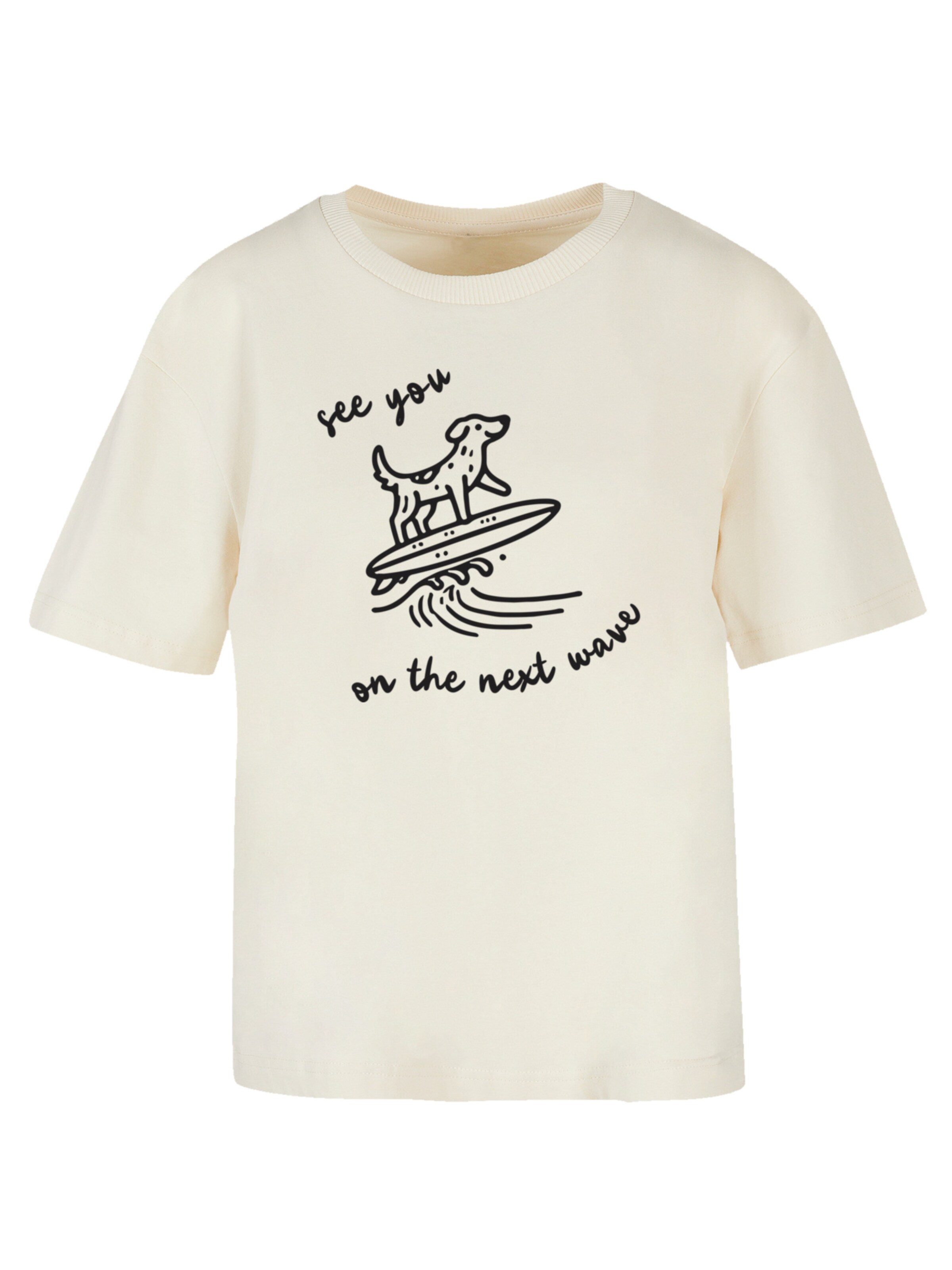 F4NT4STIC T-Shirt 'See You On The Next Wave' in Beige: Vorderseite