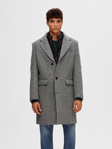 Manteau mi-saison 'Joseph' SELECTED HOMME en gris : devant