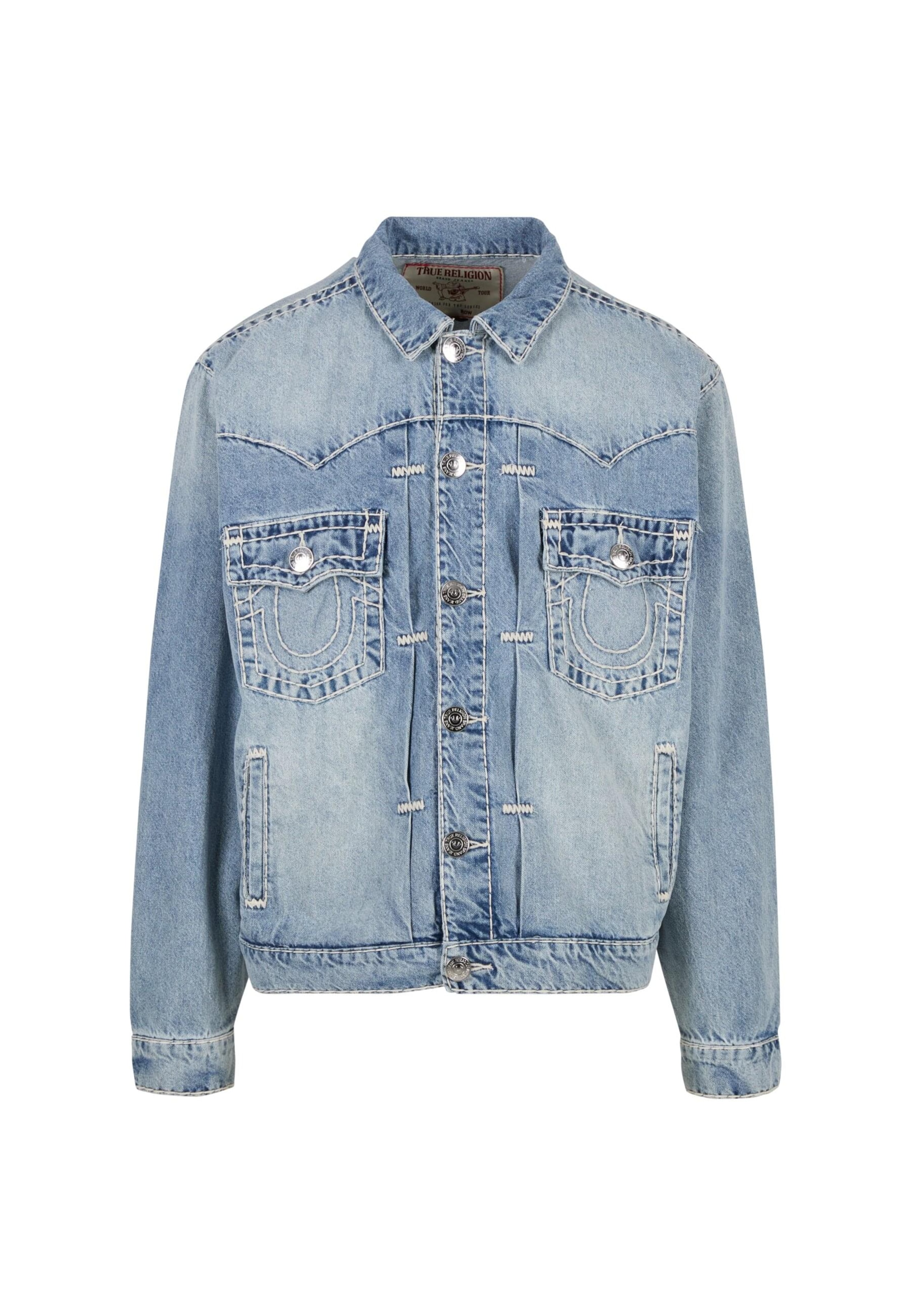 True Religion Between-season jacket 'Super T' in Blue denim, Item view