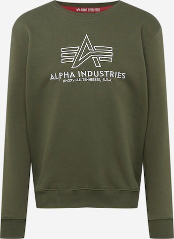 ALPHA INDUSTRIES Sweatshirt in Groen: voorkant
