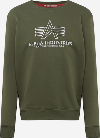 zaļš ALPHA INDUSTRIES Sportisks džemperis: no priekšpuses