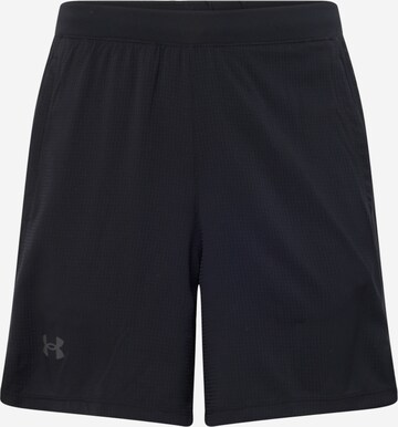 UNDER ARMOUR Workout Pants 'Launch 7' in Black: front