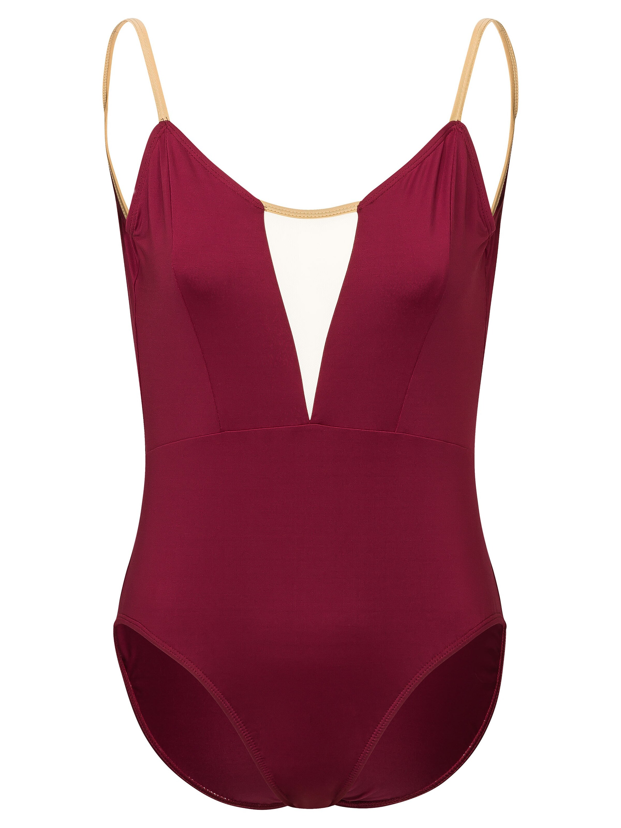 Tanzmuster Athletic Bodysuit 'Giselle' in Red: front
