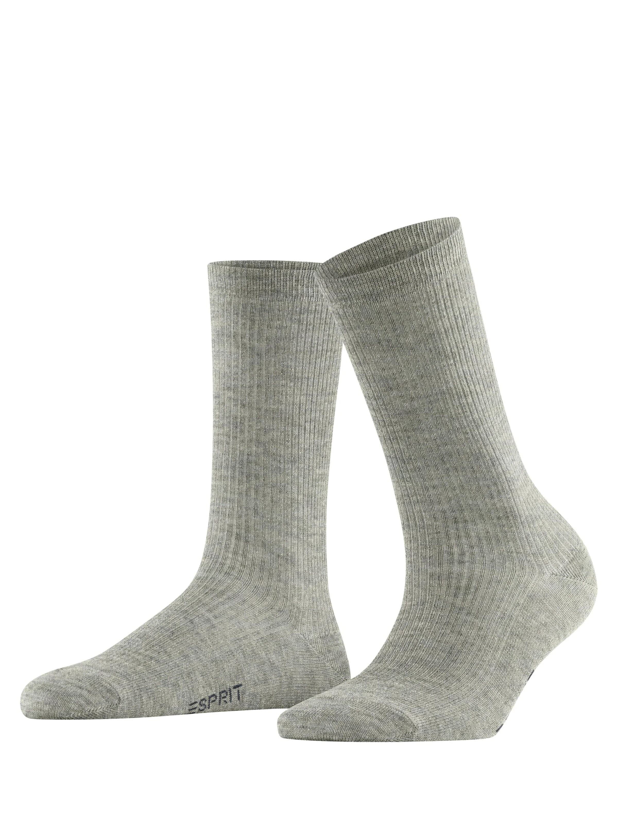 ESPRIT Socks 'Reflection Rib' in Grey: front
