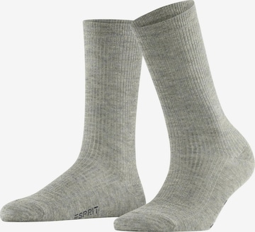 ESPRIT Socks 'Reflection Rib' in Grey: front