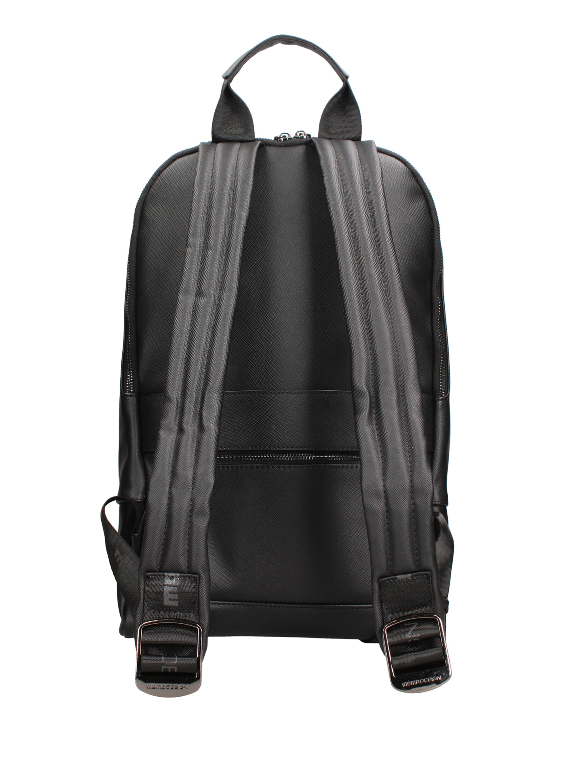 Zaino 'Zaino Uomo Momo Design Poliuretanico con Zip e Tasche Esterne' di Momo Design in nero