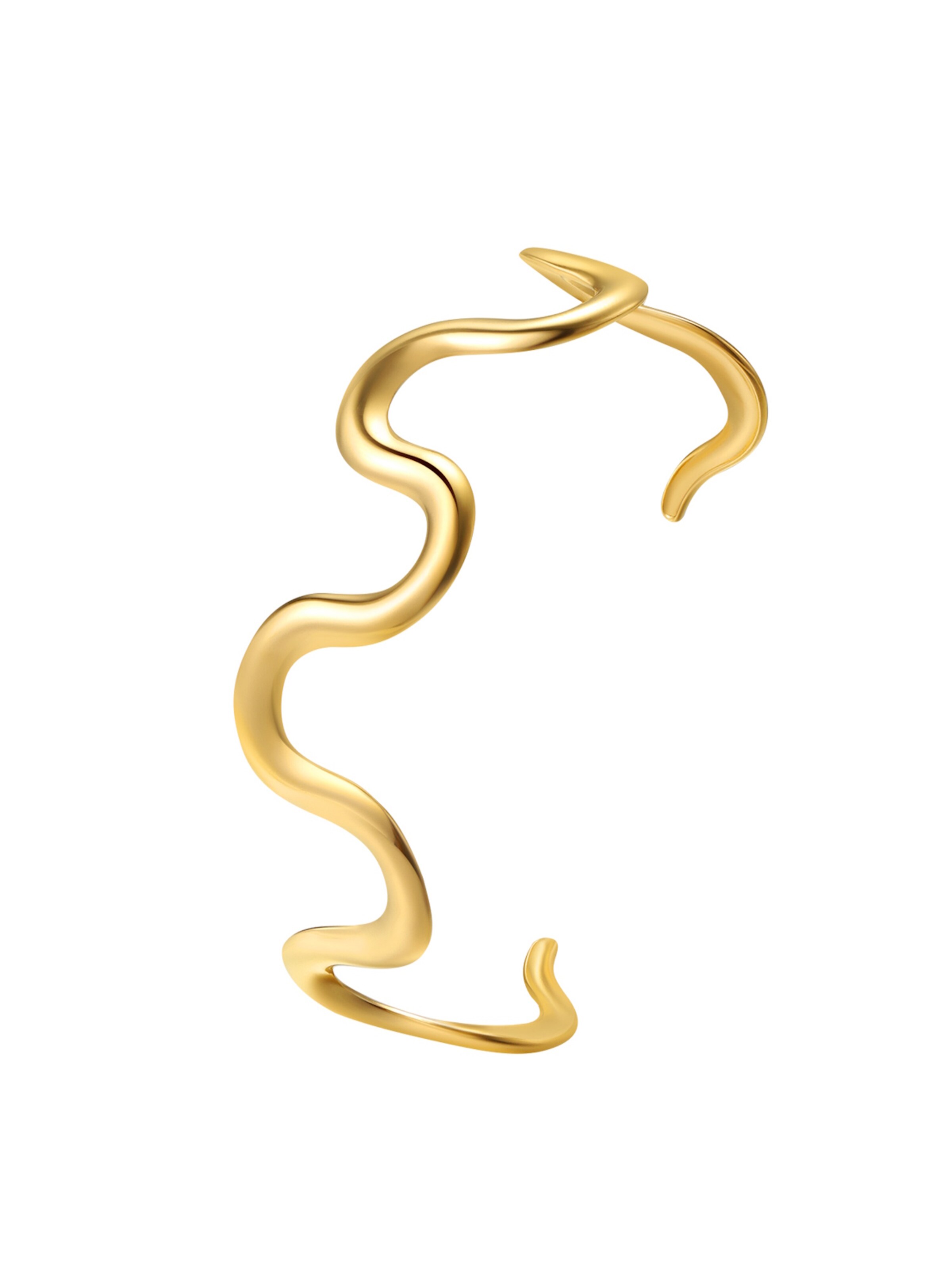 Hey Happiness - Pulsera 'Wavy Flow' en oro: frente
