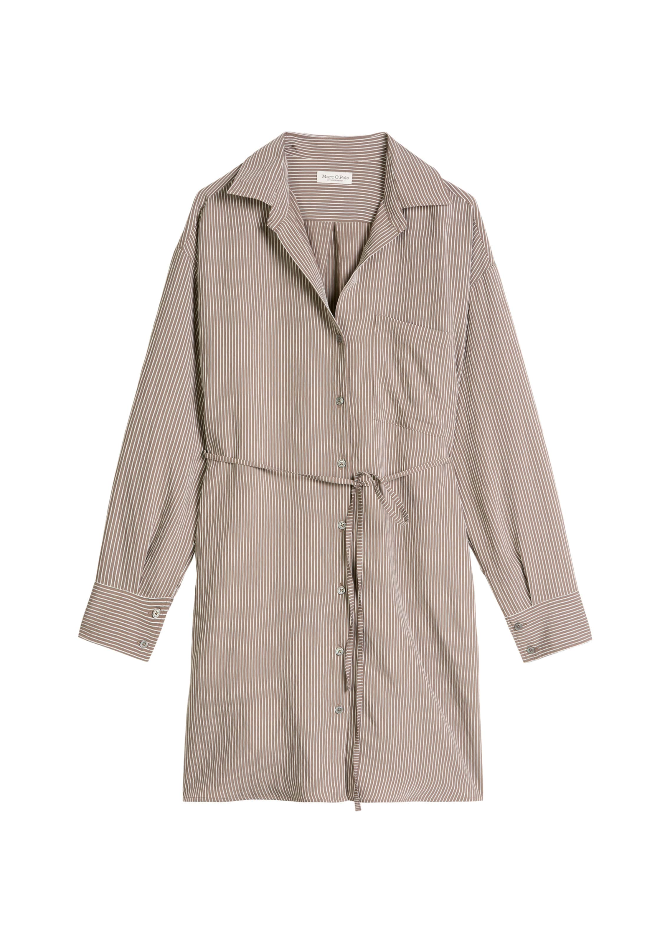 Marc O'Polo Shirt dress in Brown: front