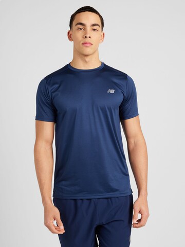 new balance - Camiseta funcional 'Essentials' en azul: frente