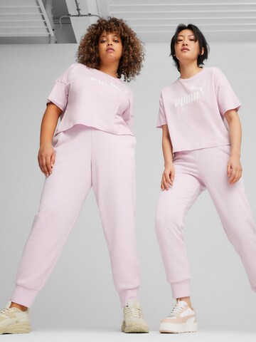 Effilé Pantalon de sport 'ESS' PUMA en rose : devant