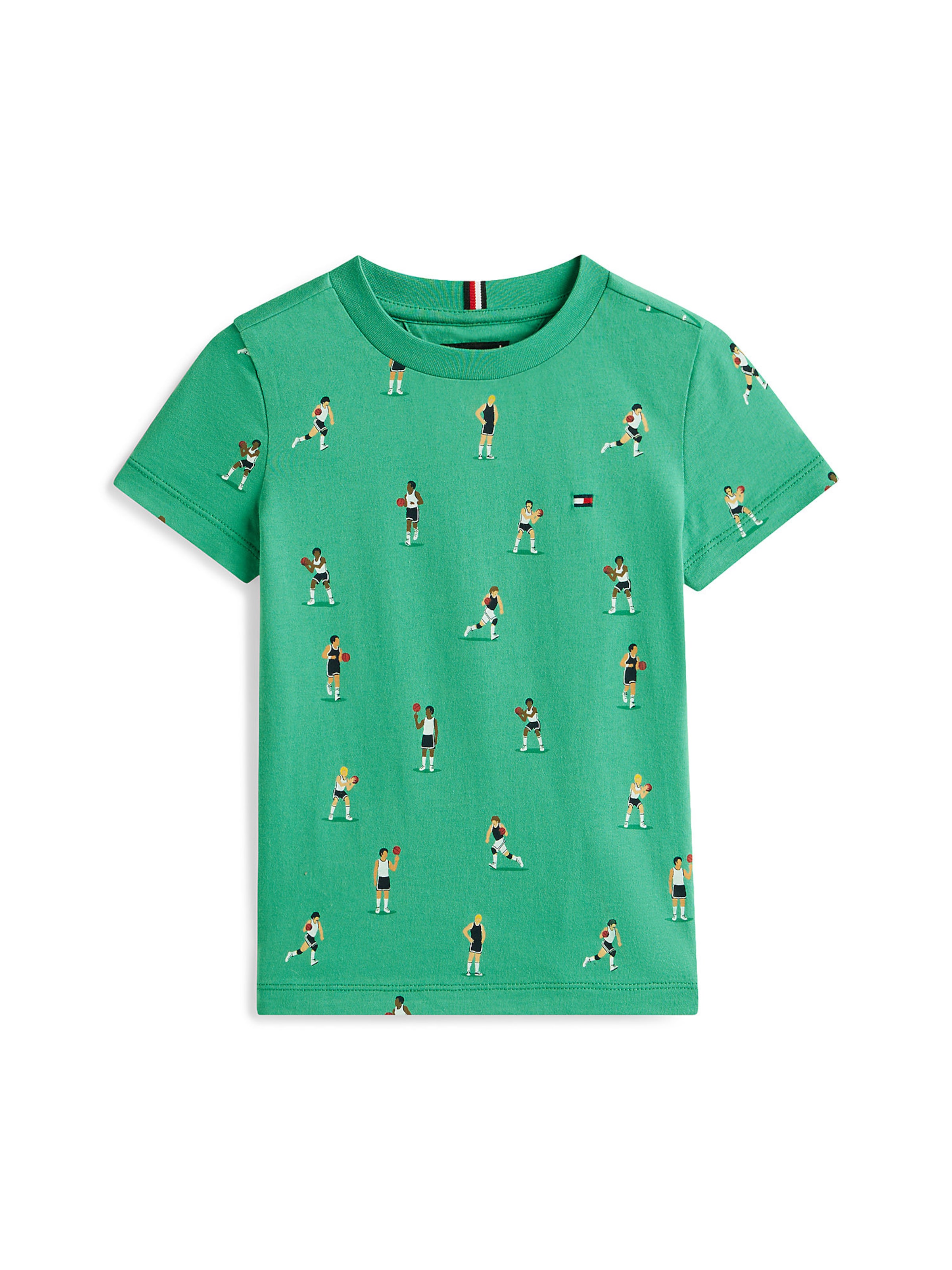 T-Shirt TOMMY HILFIGER en vert : devant