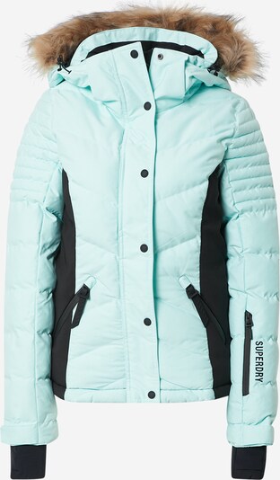 Superdry Snow Outdoorjas 'Snow Luxe' in de kleur Grijs / Mintgroen / Zwart / Wit, Productweergave