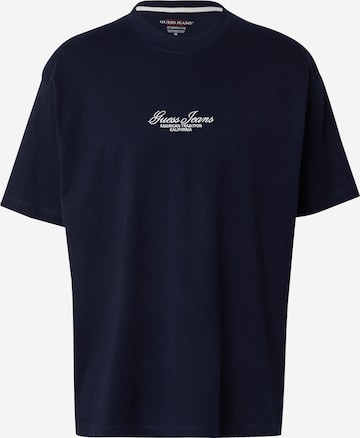 T-Shirt GUESS JEANS en bleu : devant