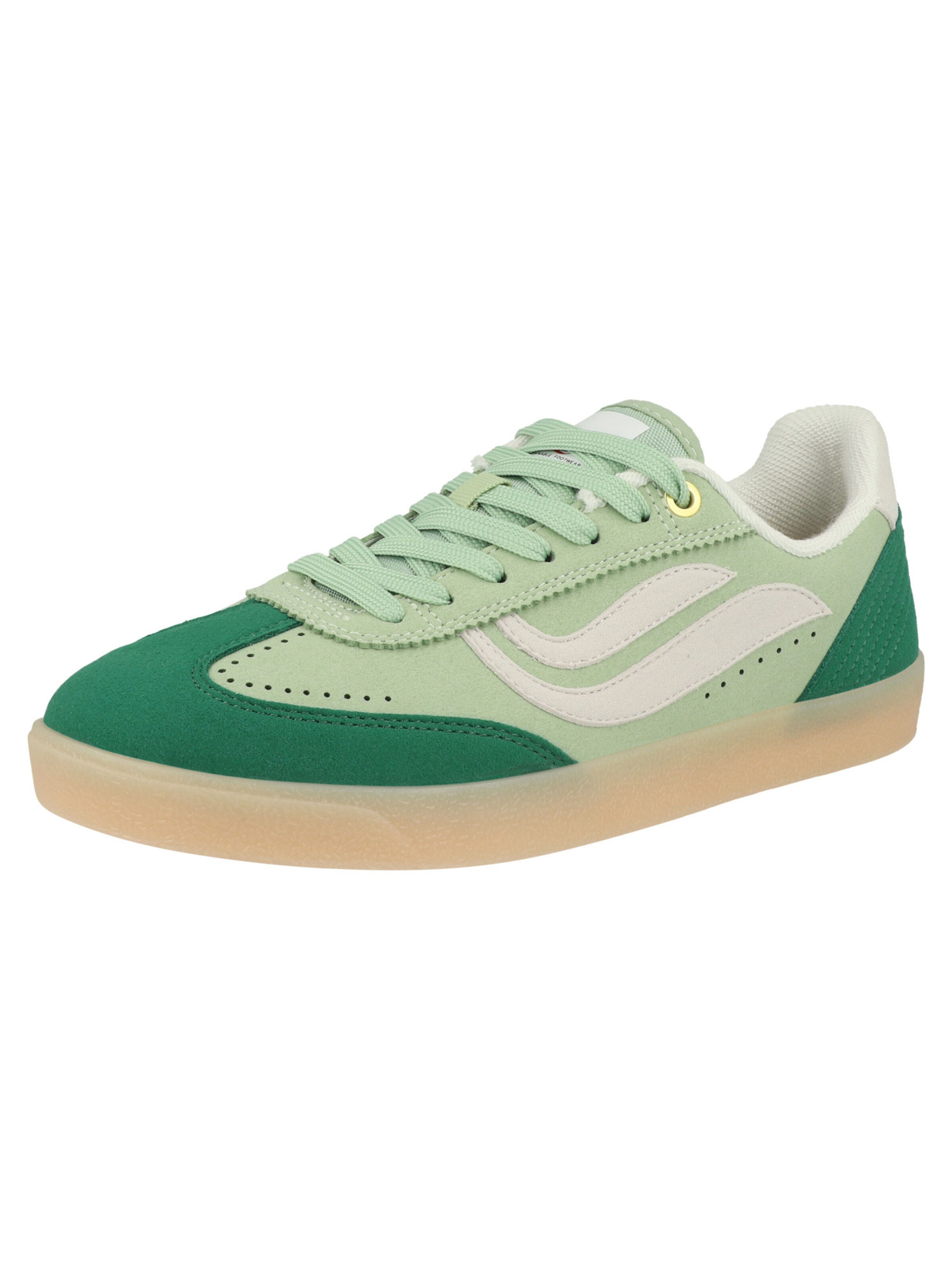 GENESIS Sneakers laag ' Volley Hairy ' in de kleur Groen / Lichtgroen / Wit, Productweergave