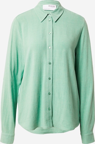 SELECTED FEMME - Blusa en verde: frente