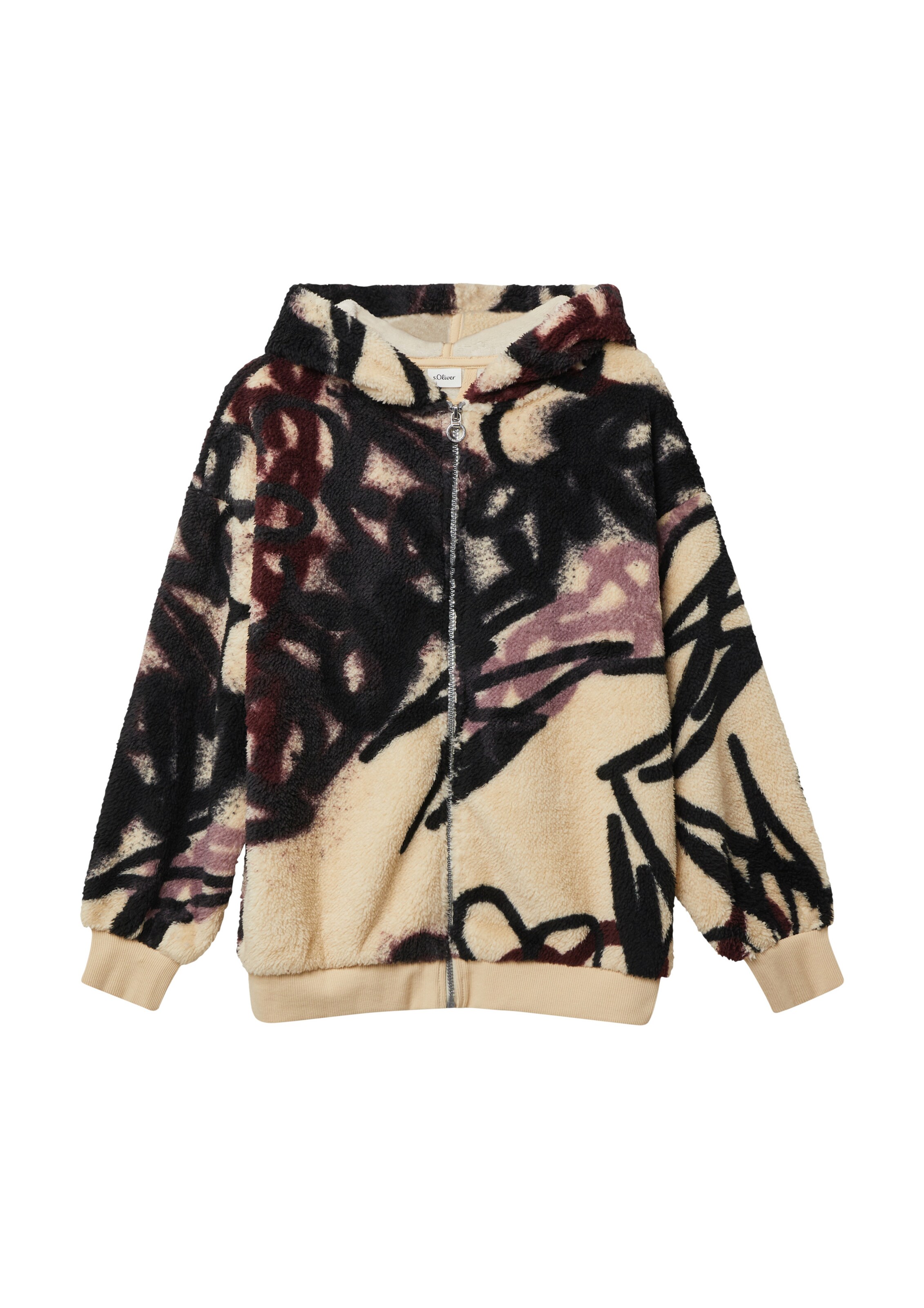 Veste en polaire s.Oliver en beige : devant