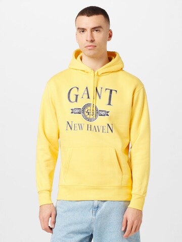 Sweat-shirt GANT en jaune : devant