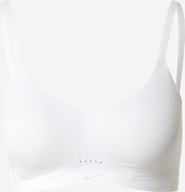 Soutien-gorge de sport 'ALATE MINIMALIST' NIKE en blanc : devant