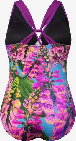 Ulla Popken Bralette Swimsuit in Mixed colors