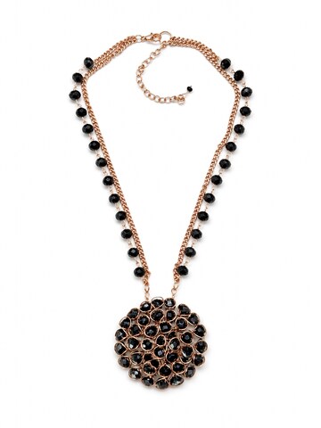 COLLEZIONE ALESSANDRO Necklace 'Raja' in Black: front