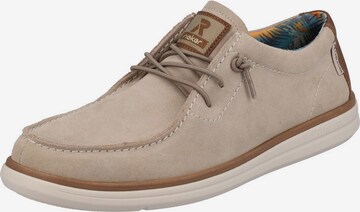 Rieker EVOLUTION Lace-Up Shoes in Beige: front